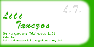 lili tanczos business card